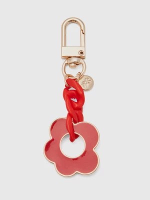 Zdjęcie produktu Benetton, Gold And Red Keychain With Flower Pendant, size OS, Red, Women United Colors of Benetton