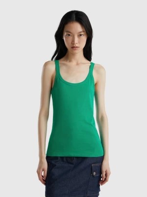 Zdjęcie produktu Benetton, Green Tank Top In Pure Cotton, size L, Green, Women United Colors of Benetton