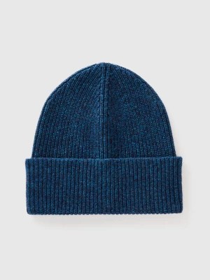 Zdjęcie produktu Benetton, Hat In Cashmere And Wool Blend, size L, Teal, Men United Colors of Benetton