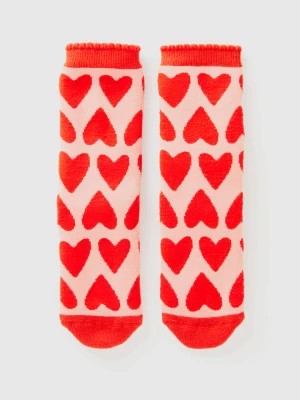 Zdjęcie produktu Benetton, Heart Non-slip Socks, size 30-34, Pink, Kids United Colors of Benetton