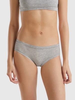 Zdjęcie produktu Benetton, High-rise Underwear In Super Stretch Organic Cotton, size OS, Light Gray, Women United Colors of Benetton