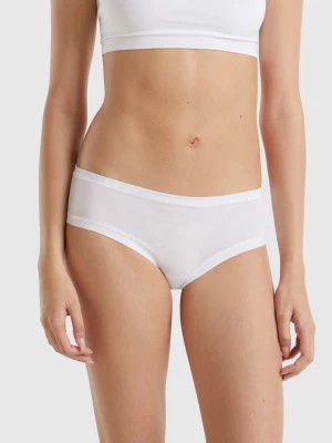 Zdjęcie produktu Benetton, High-rise Underwear In Super Stretch Organic Cotton, size OS, White, Women United Colors of Benetton