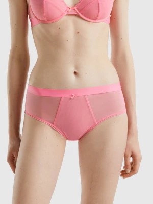 Zdjęcie produktu Benetton, High-waisted Mesh Underwear, size L, Pink, Women United Colors of Benetton