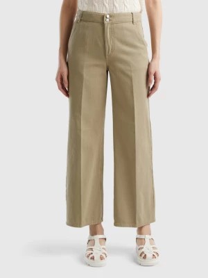 Zdjęcie produktu Benetton, High-waisted Trousers With Wide Leg, size , Light Green, Women United Colors of Benetton