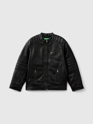 Zdjęcie produktu Benetton, Jacket In Imitation Leather, size M, Black, Kids United Colors of Benetton