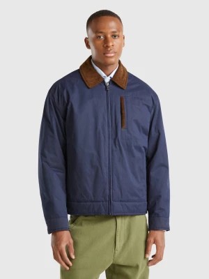 Zdjęcie produktu Benetton, Jacket With Check Lining, size XXXL, Dark Blue, Men United Colors of Benetton