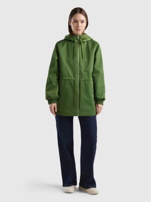Zdjęcie produktu Benetton, Jacket With Hood In Recycled Fabric, size XS, Military Green, Women United Colors of Benetton