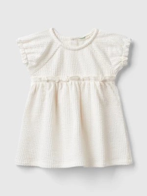 Zdjęcie produktu Benetton, Jacquard Dress With Ruffles, size 50, Creamy White, Kids United Colors of Benetton