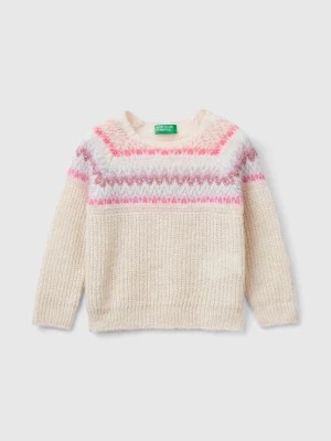 Zdjęcie produktu Benetton, Jacquard Sweater, size 90, Beige, Kids United Colors of Benetton