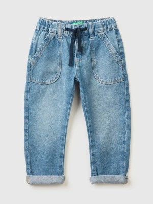 Zdjęcie produktu Benetton, Jeans With Maxi Pockets In 100% Cotton, size 90, Blue, Kids United Colors of Benetton
