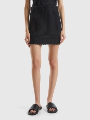 Zdjęcie produktu Benetton, Knit Stitch Skirt, size S, Black, Women United Colors of Benetton