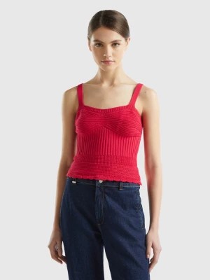 Zdjęcie produktu Benetton, Knit Stitch Top, size M, Red, Women United Colors of Benetton