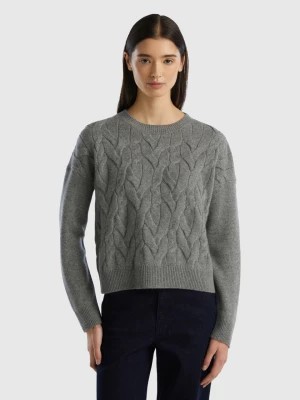 Zdjęcie produktu Benetton, Knit Sweater In Pure Cashmere, size L, Dark Gray, Women United Colors of Benetton