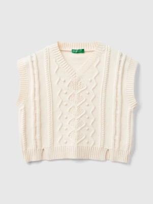 Zdjęcie produktu Benetton, Knit Vest, size S, Creamy White, Kids United Colors of Benetton