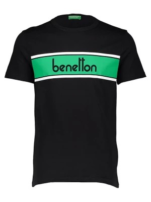 Zdjęcie produktu Benetton Koszulka w kolorze czarno-zielonym rozmiar: M
