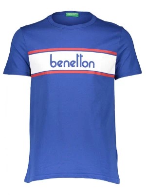 Zdjęcie produktu Benetton Koszulka w kolorze niebiesko-białym rozmiar: M