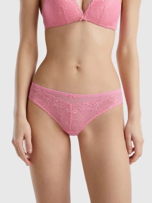 Zdjęcie produktu Benetton, Lace And Mesh Underwear, size L, Pink, Women United Colors of Benetton