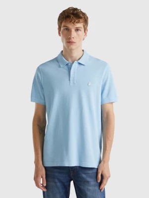 Zdjęcie produktu Benetton, Light Blue Regular Fit Polo, size XL, Light Blue, Men United Colors of Benetton