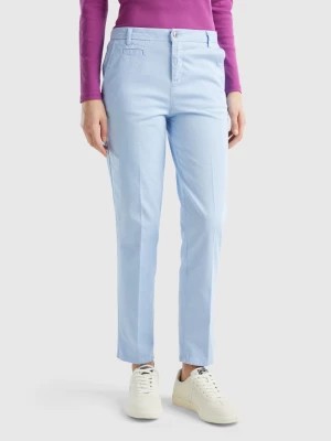 Zdjęcie produktu Benetton, Light Blue Slim Fit Cotton Chinos, size , Sky Blue, Women United Colors of Benetton