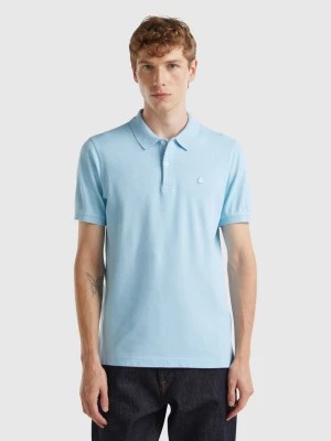 Zdjęcie produktu Benetton, Light Blue Slim Fit Polo, size M, Light Blue, Men United Colors of Benetton