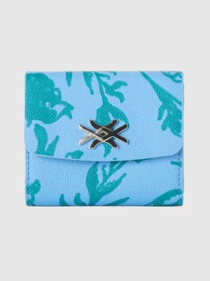 Zdjęcie produktu Benetton, Light Blue Wallet With Floral Print, size OS, Light Blue, Women United Colors of Benetton