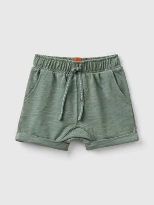 Zdjęcie produktu Benetton, Lightweight Cotton Shorts, size 50, Military Green, Kids United Colors of Benetton