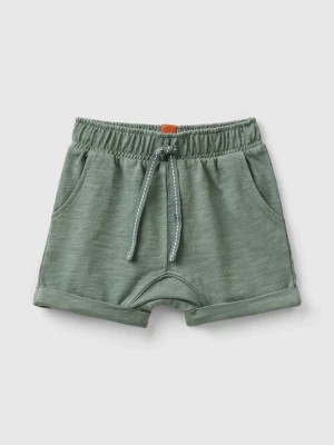 Zdjęcie produktu Benetton, Lightweight Cotton Shorts, size 68, Military Green, Kids United Colors of Benetton