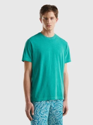Zdjęcie produktu Benetton, Lightweight Relaxed Fit T-shirt, size S, Green, Men United Colors of Benetton
