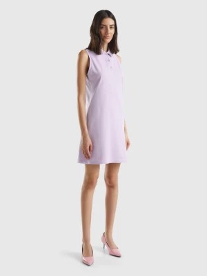 Zdjęcie produktu Benetton, Lilac Polo-style Dress, size XL, Lilac, Women United Colors of Benetton