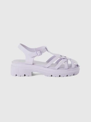 Zdjęcie produktu Benetton, Lilac Sandals With Crisscrossed Bands, size 41, Lilac, Women United Colors of Benetton