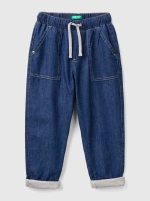 Zdjęcie produktu Benetton, Lined Joggers In Denim, size 82, Blue, Kids United Colors of Benetton