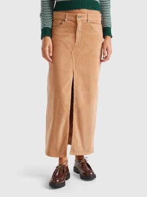 Zdjęcie produktu Benetton, Long Corduroy Skirt, size 25, Camel, Women United Colors of Benetton