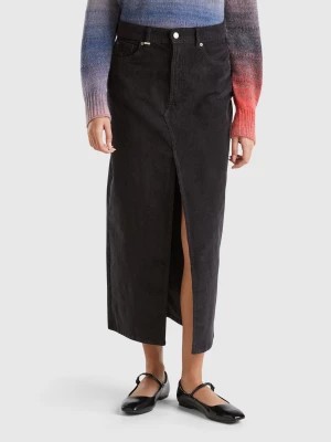 Zdjęcie produktu Benetton, Long Corduroy Skirt, size 30, Black, Women United Colors of Benetton