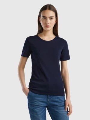 Zdjęcie produktu Benetton, Long Fiber Cotton T-shirt, size M, Dark Blue, Women United Colors of Benetton