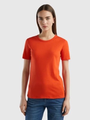 Zdjęcie produktu Benetton, Long Fiber Cotton T-shirt, size M, Red, Women United Colors of Benetton