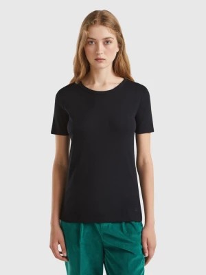 Zdjęcie produktu Benetton, Long Fiber Cotton T-shirt, size S, Black, Women United Colors of Benetton