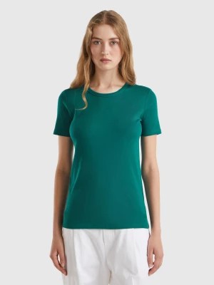 Zdjęcie produktu Benetton, Long Fiber Cotton T-shirt, size XL, Dark Green, Women United Colors of Benetton