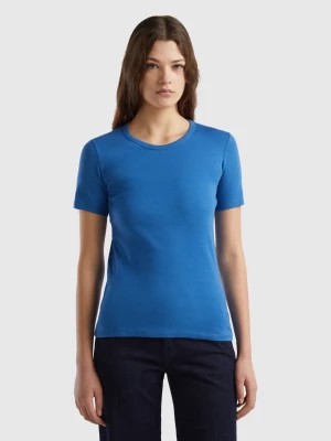 Zdjęcie produktu Benetton, Long Fiber Cotton T-shirt, size XS, Blue, Women United Colors of Benetton