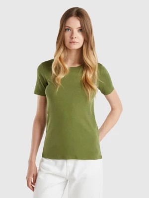 Zdjęcie produktu Benetton, Long Fiber Cotton T-shirt, size XS, Military Green, Women United Colors of Benetton