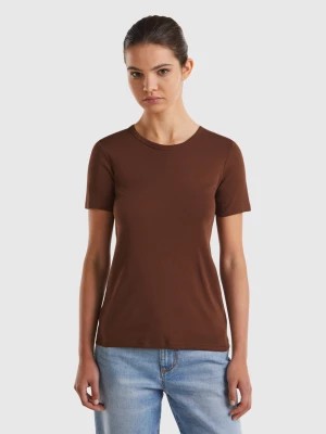 Zdjęcie produktu Benetton, Long Fiber Cotton T-shirt, size XXS, Brown, Women United Colors of Benetton