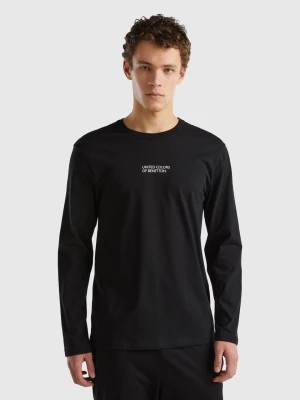 Zdjęcie produktu Benetton, Long Sleeve 100% Cotton Top, size XL, Black, Men United Colors of Benetton