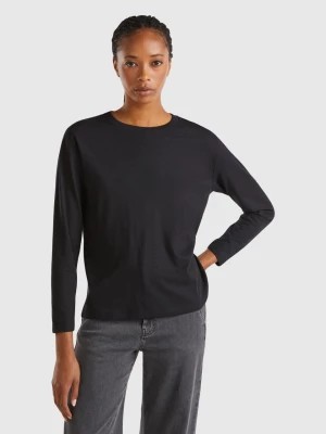 Zdjęcie produktu Benetton, Long Sleeve Light Cotton T-shirt, size XL, Black, Women United Colors of Benetton