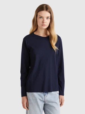 Zdjęcie produktu Benetton, Long Sleeve Light Cotton T-shirt, size XL, Dark Blue, Women United Colors of Benetton