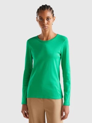 Zdjęcie produktu Benetton, Long Sleeve Pure Cotton T-shirt, size L, Green, Women United Colors of Benetton