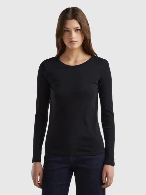 Zdjęcie produktu Benetton, Long Sleeve Pure Cotton T-shirt, size S, Black, Women United Colors of Benetton