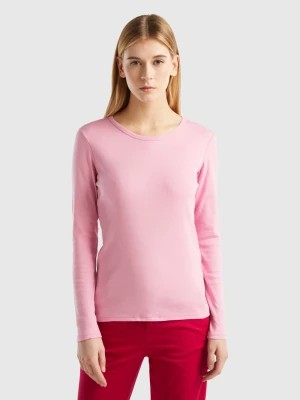 Zdjęcie produktu Benetton, Long Sleeve Pure Cotton T-shirt, size XL, Pastel Pink, Women United Colors of Benetton