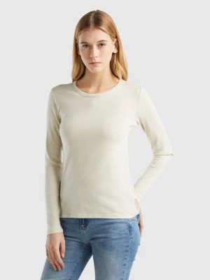 Zdjęcie produktu Benetton, Long Sleeve Pure Cotton T-shirt, size XS, Beige, Women United Colors of Benetton