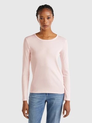 Zdjęcie produktu Benetton, Long Sleeve Pure Cotton T-shirt, size XXS, Pastel Pink, Women United Colors of Benetton