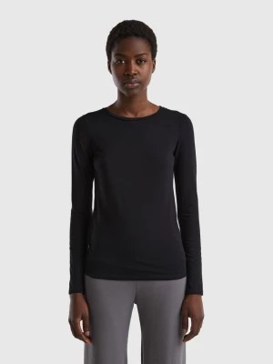 Zdjęcie produktu Benetton, Long Sleeve Super Stretch T-shirt, size L, Black, Women United Colors of Benetton