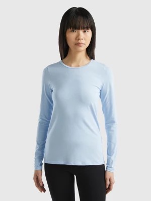 Zdjęcie produktu Benetton, Long Sleeve Super Stretch T-shirt, size L, Sky Blue, Women United Colors of Benetton